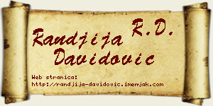 Ranđija Davidović vizit kartica